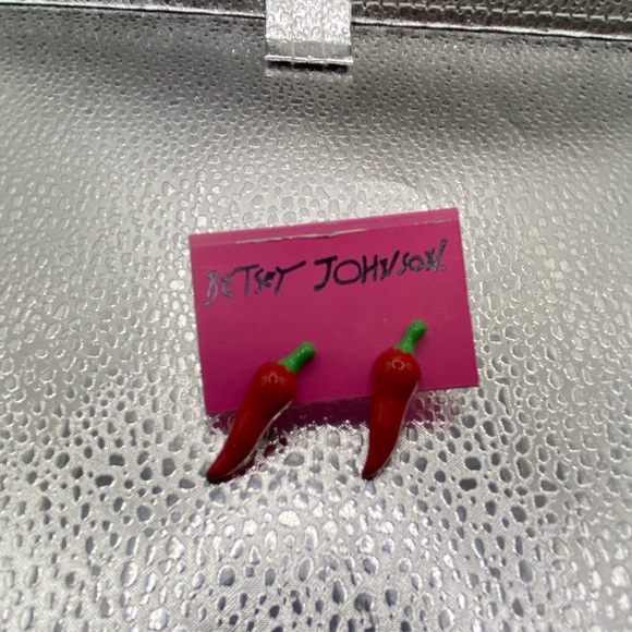 Betsey Johnson Jewelry - 2/$25 Vintage Betsey Johnson Red Chili Pepper Earrings